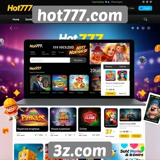 Acessibilidade e interface do site hot777